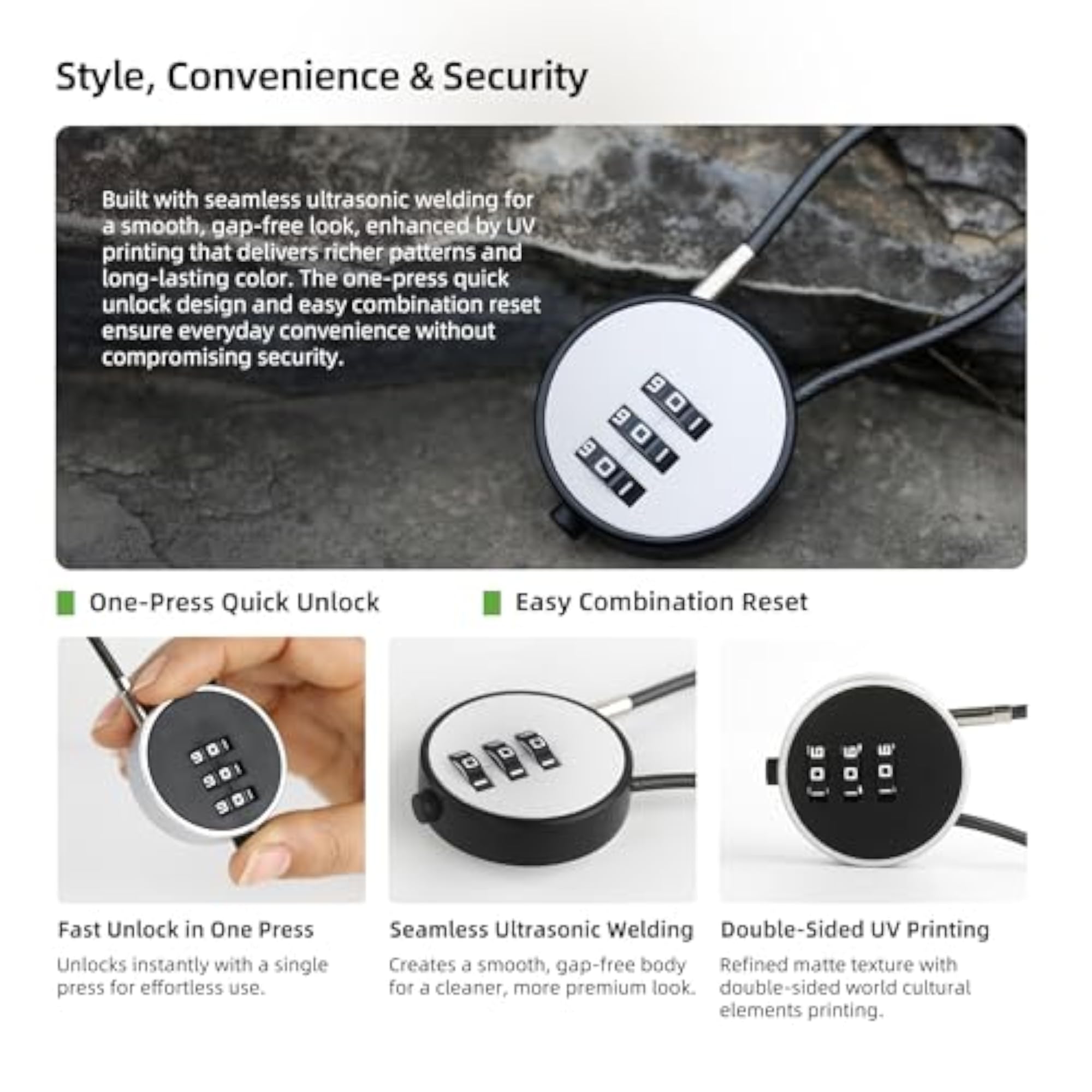 Small Combination Lock for Luggage, Gym Locker